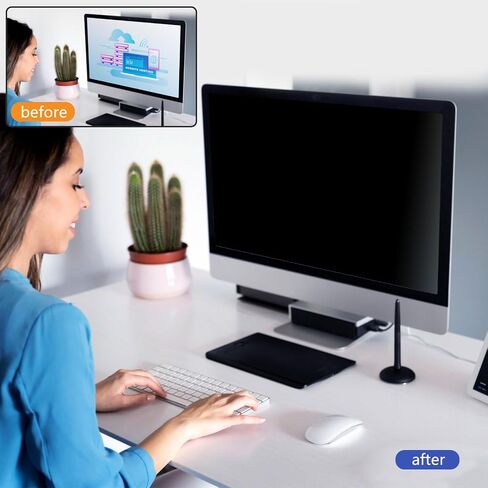 AIZYR Privacy Screen Filter 35 Inch Computer Screen Protector Eye Protection and Anti Glare for 21:9 Widescreen Display 1 Piece, Anti-Peeping Shield, 82x34.5cm in Kuwait
