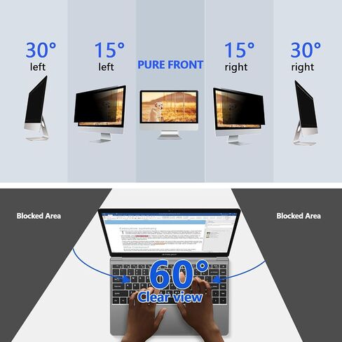 AIZYR Privacy Screen Filter 35 Inch Computer Screen Protector Eye Protection and Anti Glare for 21:9 Widescreen Display 1 Piece, Anti-Peeping Shield, 82x34.5cm in Kuwait