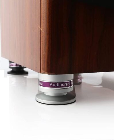 4 قطع من Tertullus مكبر صوت من الألومنيوم + أقدام عزل مكبر الصوت ووسادة علوية وأقدام عزل القرص الدوار لمكبر الصوت ومشغل القرص الدوار ومضخم الصوت باللون الفضي in Kuwait