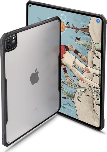 حافظة TineeOwl iPad Pro مقاس 11 بوصة 2022 و2021 و2020 و2018 (الجيل الرابع والثالث والثاني والأول) رفيعة للغاية وغير لامعة، تدعم الشحن اللاسلكي لقلم Apple، وتمتص الصدمات (أسود/ظهر غير لامع) in Kuwait