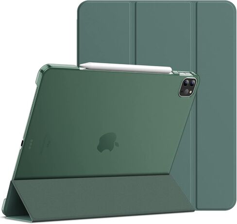 حافظة JETech لجهاز iPad Pro مقاس 12.9 بوصة (موديل 2020/2018، الجيل الرابع/الثالث)، متوافقة مع القلم الرصاص، غطاء تنبيه/غفو تلقائي (أرجواني فاتح) in Kuwait