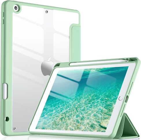 حافظة Wenlaty متوافقة مع حافظة iPad 9th/8th/7th Generation (2021/2020/2019)، حماية كاملة للجسم مع حامل أقلام، حافظة شفافة مصممة لجهاز iPad 10.2 بوصة، غطاء للنوم/الاستيقاظ التلقائي، ضوء النجوم in Kuwait