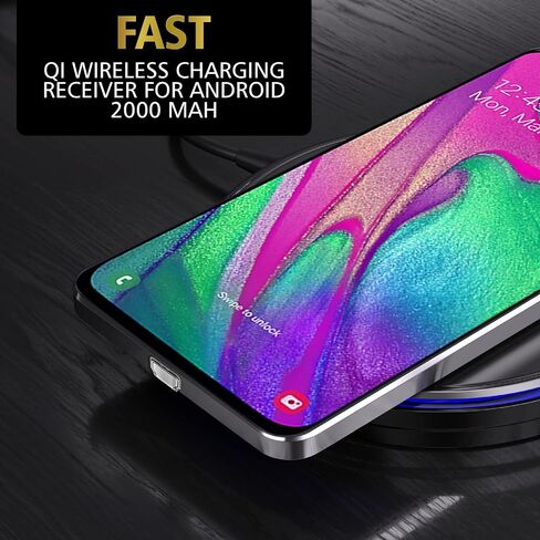 2000 mah QI Wireless Charging Adapter for Samsung A14 A34 A54 M54 A51 - Type C Wireless Charging Adapter USB-c - Fast Qi Wireless Receiver Type C - Qi Wireless Charger Adapter in Saudi Arabia