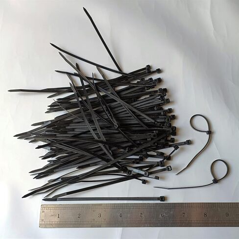 Zip Ties 500 pcs 4 inch Cable Zip Ties, Premium Plastic Wire Ties with 40 LBS Tensile Strength, UV Resistant Cable Ties, Self-Locking Black Nylon Tie Straps in Kuwait