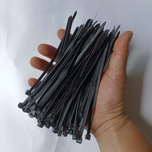 Zip Ties 500 pcs 4 inch Cable Zip Ties, Premium Plastic Wire Ties with 40 LBS Tensile Strength, UV Resistant Cable Ties, Self-Locking Black Nylon Tie Straps in Kuwait