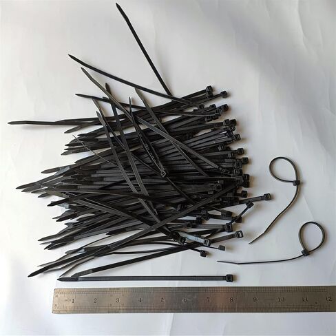 Zip Ties 500 pcs 4 inch Cable Zip Ties, Premium Plastic Wire Ties with 40 LBS Tensile Strength, UV Resistant Cable Ties, Self-Locking Black Nylon Tie Straps in Kuwait