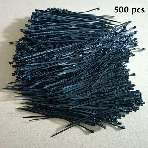 Zip Ties 500 pcs 4 inch Cable Zip Ties, Premium Plastic Wire Ties with 40 LBS Tensile Strength, UV Resistant Cable Ties, Self-Locking Black Nylon Tie Straps in Kuwait
