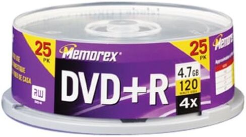 Memorex 4.7GB 4X DVD+R Media (25-Pack Spindle) in Saudi Arabia