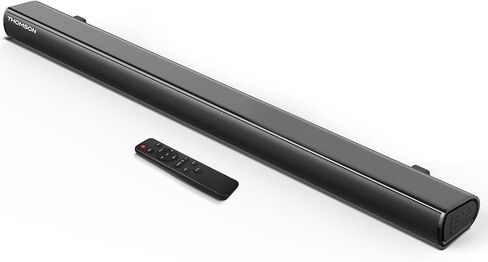 طومسون مكبرات صوت للتلفزيون، مكبرات صوت للمسرح المنزلي مقاس 35 بوصة مع مكبر صوت انعكاسي، بلوتوث 5.0، صوت DSP وقابل للتعديل على الحائط، HDMI/ARC/AUX/Opti/Coax/USB in Kuwait