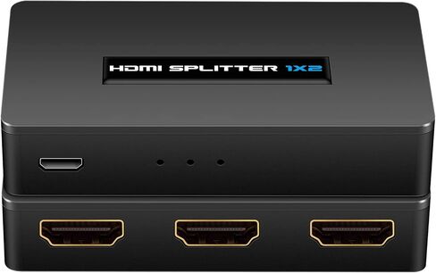 1x2 HDMI Splitter، 1 in 2 Out HDMI Splitter Audio Video Distribution Box يدعم 3D و4K x 2K متوافق مع HDTV، STB، DVD، PS3، جهاز العرض إلخ in Kuwait