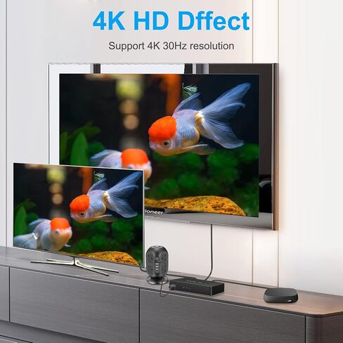 1x2 HDMI Splitter، 1 in 2 Out HDMI Splitter Audio Video Distribution Box يدعم 3D و4K x 2K متوافق مع HDTV، STB، DVD، PS3، جهاز العرض إلخ in Kuwait