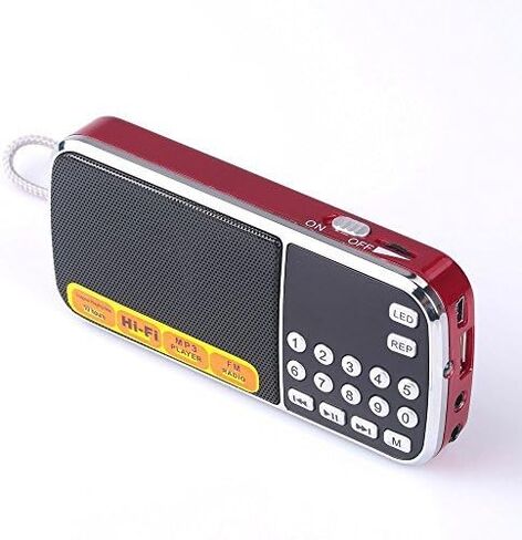 Radios Portable AM with MP3 Speaker, Portable Radio Support TF Card/USB,Rechargeable Battery Powered FM Radio,Mini Radio with Best Reception (Blue) in Saudi Arabia