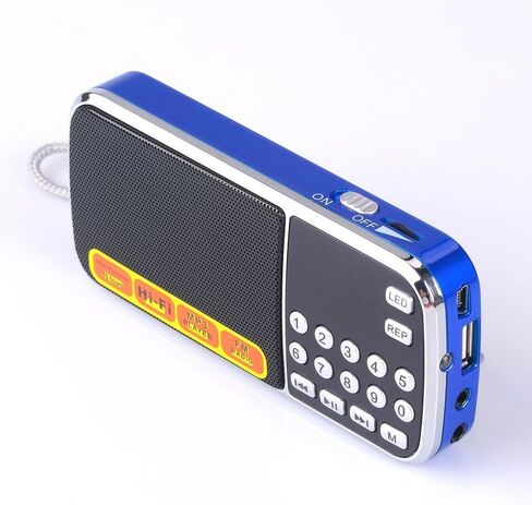 السماح لأجهزة الراديو المحمولة FM مع مكبر صوت MP3، راديو محمول يدعم بطاقة TF / USB، راديو FM يعمل ببطارية قابلة لإعادة الشحن، راديو صغير مع أفضل استقبال (أحمر) in Kuwait