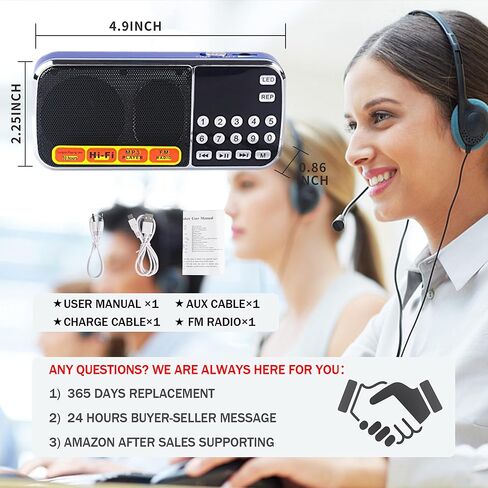السماح لأجهزة الراديو المحمولة FM مع مكبر صوت MP3، راديو محمول يدعم بطاقة TF / USB، راديو FM يعمل ببطارية قابلة لإعادة الشحن، راديو صغير مع أفضل استقبال (أحمر) in Kuwait