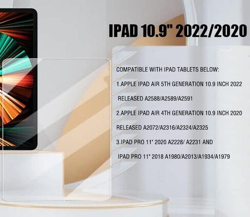 واقي شاشة OXMAN مكون من قطعتين لجهاز iPad الجيل العاشر مقاس 10.9 بوصة شاشة 2022 من الزجاج المقسى [متوافق مع معرف الوجه وقلم Apple Pencil] حافظة فائقة الحساسية [عبوة من قطعتين] in Kuwait