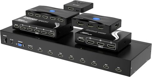 MT-VIKI HDMI Switch 3 in 1 Out 4K HDMI Splitter، مفتاح تلقائي مع جهاز تحكم عن بعد معدني HDMI Switch Hub يدعم 4K 30 هرتز 3D HDCP1.4 لـ PS5 PS4 Xbox DVD Player Fire Stick TV PC in Kuwait