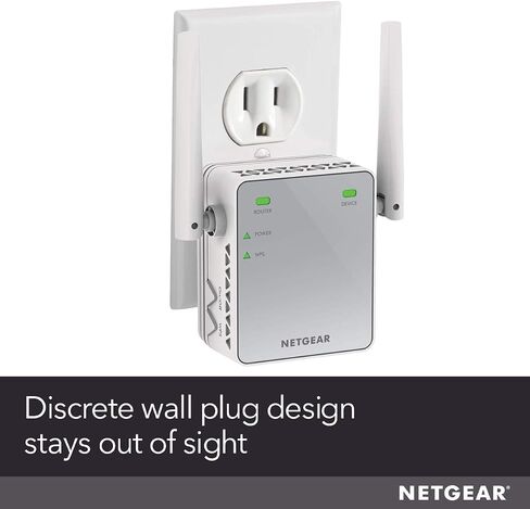 موسع نطاق واي فاي NETGEAR EX2700 - تغطية تصل إلى 800 قدم مربع و10 أجهزة مع معزز ومكرر الإشارة اللاسلكية N300 (سرعة تصل إلى 300 ميجابت في الثانية)، وتصميم مدمج لقابس الحائط in Kuwait