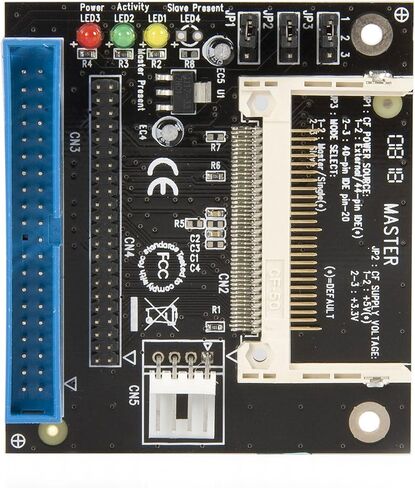 StarTech.com 40/44 Pin IDE إلى محول Flash SSD مدمج - IDE إلى قارئ بطاقات CF - محول CF إلى IDE (IDE2CF)، أسود (عبوة من 2) in Kuwait