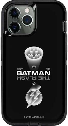 غلاف هاتف من Skinit متوافق مع حافظة OtterBox Defender لهاتف iPhone 12 Pro Max - مرخص رسميًا من Warner Bros The Flash Movie: Batman Flash Future & Past Design in Saudi Arabia