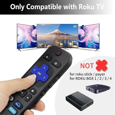 Replacement TV Remote Control for Roku TV, for TCL/Hisense/Sharp/Philibs/Onn/Element/Insignia Roku TV (NOT for Roku Stick or Box)(2 Pack) in Kuwait