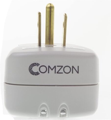 Comzon 1 منفذ عرام حامي قطاع الطاقة التوصيل المباشر لمحول الحائط، 2 مؤشرات LED، 540J / 1800W حامي الجهد منفذ واحد للأجهزة المنزلية، ثلاجة، أبيض in Kuwait