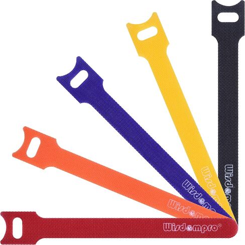 Wisdompro 4 Roll Total Length 26.4 ft Reusable Hook and Loop Cable Ties in Kuwait