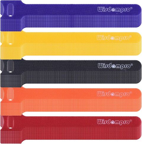 Wisdompro 4 Roll Total Length 26.4 ft Reusable Hook and Loop Cable Ties in Kuwait