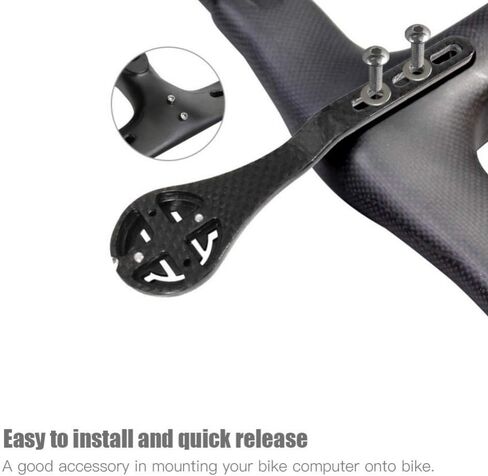 VGEBY Stem Extension Mount, Carbon Fiber Bike GPS Computer Handle Bar Out-Front Mount Bryton Out Front Mount in Saudi Arabia