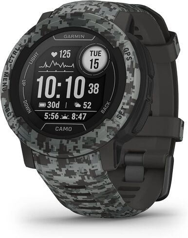 Garmin Instinct 2 Solar, Smaller-Sized Rugged Outdoor Watch with GPS, with Solar Charging Capabilities, Built for All Elements, Multi-GNSS Support, Tracback Routing and More, Graphite in Saudi Arabia