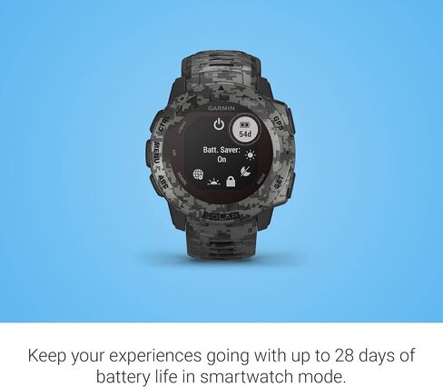 Garmin Instinct 2 Solar, Smaller-Sized Rugged Outdoor Watch with GPS, with Solar Charging Capabilities, Built for All Elements, Multi-GNSS Support, Tracback Routing and More, Graphite in Saudi Arabia