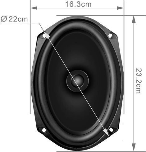 مكبر صوت SONDPEX SDX Audio 6x9 ثنائي المخروط 100 وات - استبدال المعدات الأصلية، نظام مكبرات صوت استريو السيارة، مكبرات صوت محورية، مكبرات صوت المكونات، مكبرات صوت السيارة in Kuwait