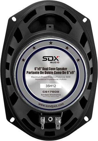 مكبر صوت SONDPEX SDX Audio 6x9 ثنائي المخروط 100 وات - استبدال المعدات الأصلية، نظام مكبرات صوت استريو السيارة، مكبرات صوت محورية، مكبرات صوت المكونات، مكبرات صوت السيارة in Kuwait