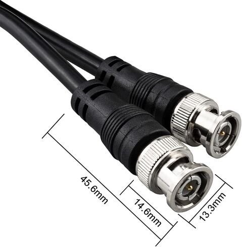 urcianow BNC ذكر إلى BNC ذكر RG59 كابل محوري 5.56FT RF SDI كابل 75Ohm خسارة منخفضة BNC ذكر تمديد كابل BNC كابل محوري لكاميرا مراقبة الفيديو نظام CCTV in Kuwait