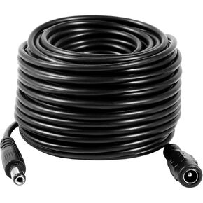 Dc 12v CCTV Power Extension Cable 2.1x5.5mm for CCTV Security Camera WiFi IP Surveillance Camera NVR Dvr LED Strip Router Christmas Light (20Meters-65FT) in Kuwait