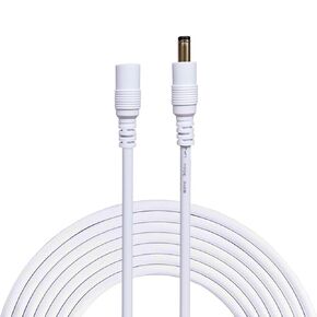 Liwinting 5Meters/16.4Feet DC Extension Cable, 12V DC Power Adapter Plug Extension Cord 5.5mm x 2.1mm Male to Female Extension Wire for DC 12V Power Adapter, CCTV Security Camera etc. - Black in Saudi Arabia
