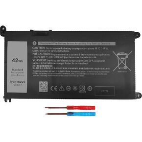 YRDD6 VM732 1VX1H Battery for Dell Inspiron 14 5480 5482 5485 5493 15 3501 3583 3584 3493 3593 5585 5590 5593 5481/5482/5491 5591 7586 3310 2-in-1 Vostro 3491 3590 5481 5490 5581 5590 42WH Laptop in Kuwait