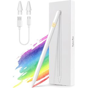 Pencil 1st Generation for Apple iPad with Palm Rejection& LED Power Display, Active Pencil Compatible with (2023-2018) Apple iPad Pro (11/12.9 Inch),iPad Air 3/4/5,iPad10/9/8/7/6, iPad Mini 5/6 in Saudi Arabia