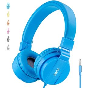 ONTA Kids Headphones for Boys Girls - Child Student Headset Wired plug Toddler Earphones School Teen on Ear for Ipad | Computer | Smart phone | Amazon Fire Tablet | Laptop | Plane Travel | Game, black
