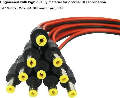 كبلات رجالي من Igreeman 20 عبوة DC Power Pigtail (مطورة 18AWG) مع وصلة 2.1 ملم مقود جاك مقود لكاميرا مراقبة أمن المنزل وإضاءة شريط الحفلات in Kuwait