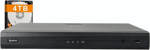 【Only Plug & Play with Anpviz U-Series Camera】 4K 16CH PoE NVR Network Video Recorder Pre-Installed 4TB HDD, 16 Channel H.265 NVR Support 8MP/6MP/5MP/4MP/3MP/1080P IP PoE Camera for 24/7 Recording in Saudi Arabia
