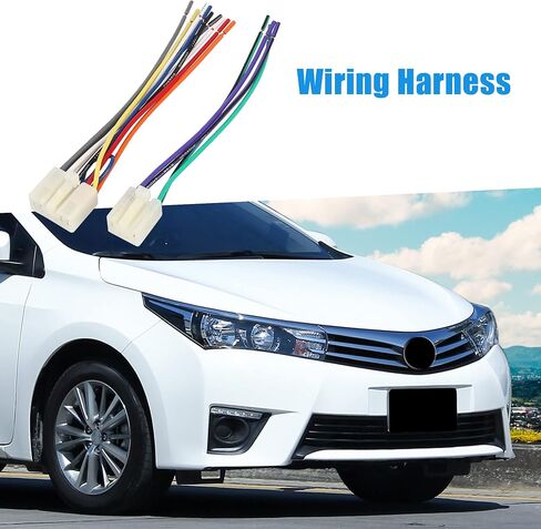 A ABSOPRO Car CD Player Wiring Harness Radio Adapter for Toyota Corolla 1987-2017 Plastic White in Saudi Arabia