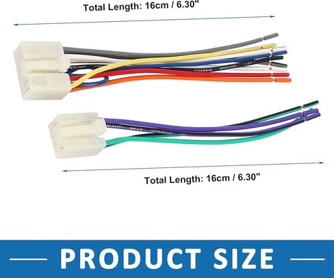 A ABSOPRO Car CD Player Wiring Harness Radio Adapter for Toyota Corolla 1987-2017 Plastic White in Saudi Arabia