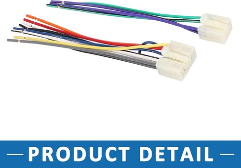 A ABSOPRO Car CD Player Wiring Harness Radio Adapter for Toyota Corolla 1987-2017 Plastic White in Saudi Arabia