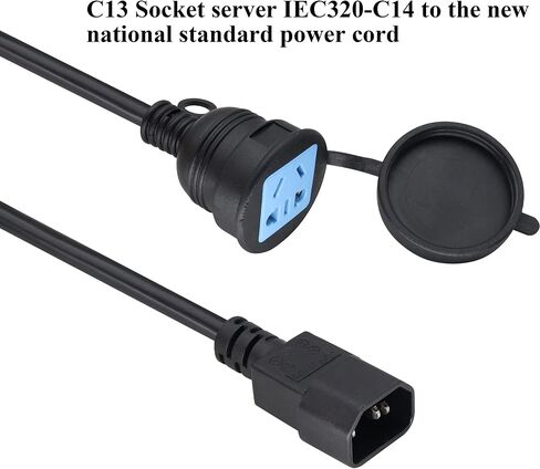 (2 pack) IEC320 C14 to 2 x C13 Y Splitter AC Power Plug Extension Cable,10A 125A Dual C13 to C14 PDU Style Computer AC Power Cord for Computer LED HDTV Monitor&Scanner (0.3m/1ft)(C14 to 2xC13) in Kuwait