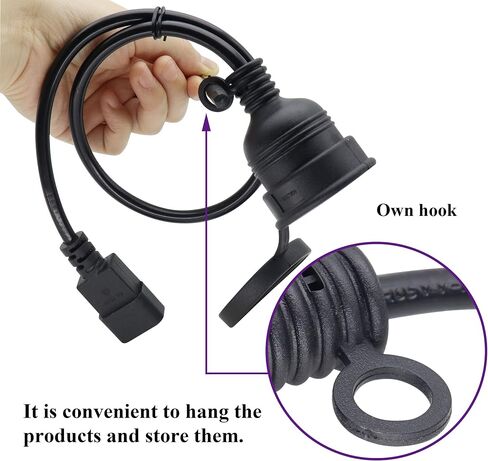 (2 pack) IEC320 C14 to 2 x C13 Y Splitter AC Power Plug Extension Cable,10A 125A Dual C13 to C14 PDU Style Computer AC Power Cord for Computer LED HDTV Monitor&Scanner (0.3m/1ft)(C14 to 2xC13) in Kuwait