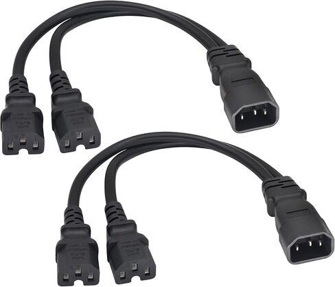 AAOTOKK (عبوتان) C14 إلى أنثى ذات شقين أمريكي (Nema 1-15R) [مستقطب] أو (قابس أنثى أوروبي)+AS3112 طاقة السفر (أستراليا ونيوزيلندا والصين) كابل محول السفر لمعظم أوروبا بالاتحاد الأوروبي (0.6) م/2 قدم) in Kuwait