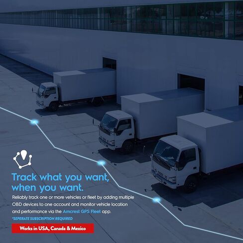 Amcrest GPS Tracker للمركبات - بدون عقود - تتبع في الوقت الحقيقي، سياج جغرافي، بيانات obd لمدة عام، تثبيت سهل التوصيل والتشغيل، تنبيهات وتقارير فورية، تتبع المركبات والأحباء، التنشيط مطلوب in Kuwait