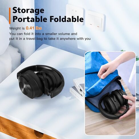 Active Noise Cancelling Headphones,Wireless Bluetooth Headphones Built-in Mic 40 Hours Playtime Wireless Noise Cancelling Headphone 3D Low Bass Tone Fast Charge in Saudi Arabia