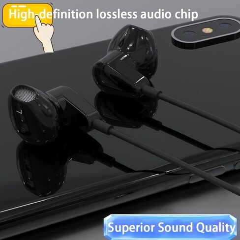 سماعات اذن سلكية ستيريو ثلاثية الابعاد بمنفذ USB C مع ميكروفون للتحكم في مستوى الصوت متوافقة مع ايباد برو وسامسونج جالكسي اس 23 واس 22 الترا وايه 53 واس 21 زد فليب 4 وبكسل 7 و6 و32 بت/384 كيلو هرتز من in Kuwait