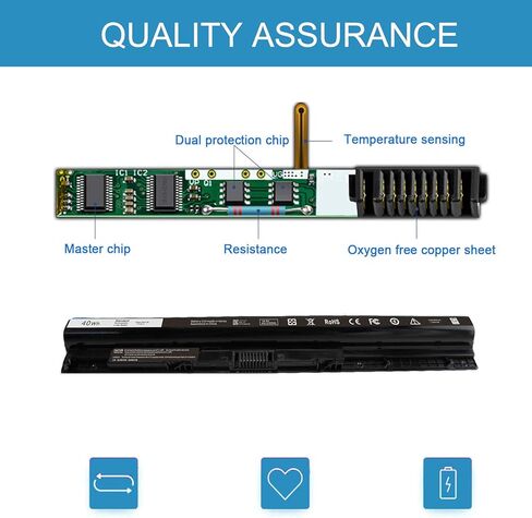 بطارية 40WH نوع M5Y1K 14.8V متوافقة مع Dell Inspiron 15 3000 5000 Series Notebook 5559 5558 5555 5566 3551 3552 3558 3567 5755 5758 5759 3451 3452 5458 GXVJ3 HD4J0 P51F P47F P63F P64G 453-BBBP in Kuwait